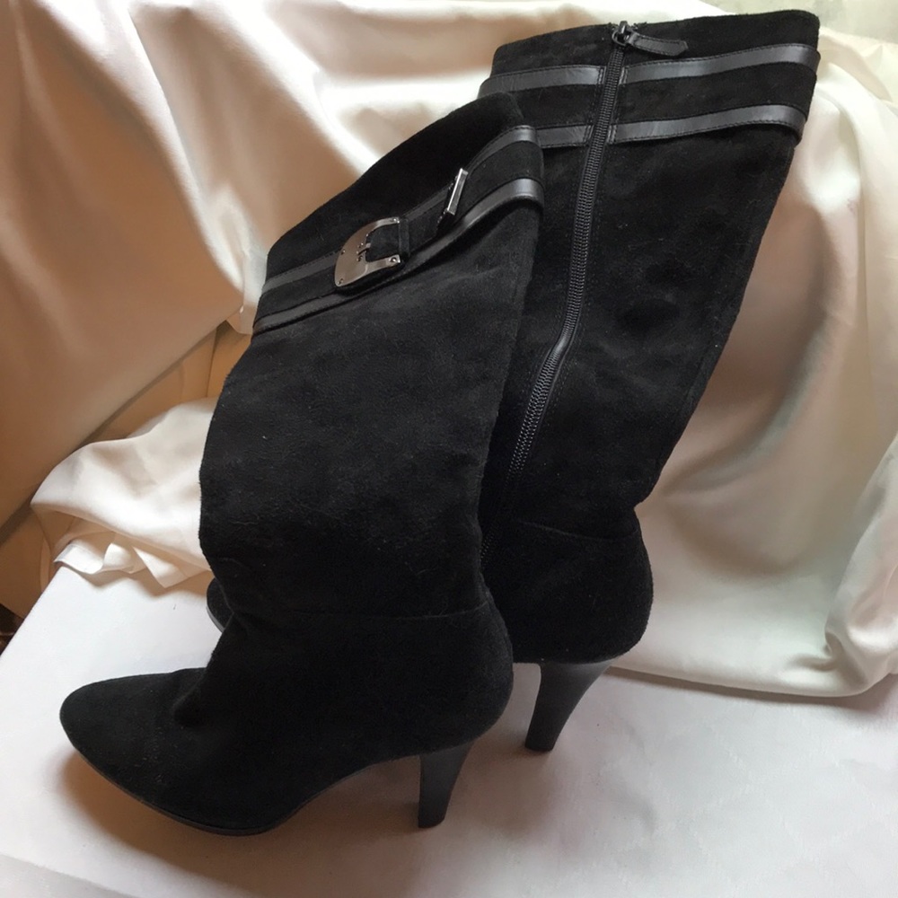 Cole Haan Nike Air Suede Leather Knee Boots size 7AA. 3.5” heel